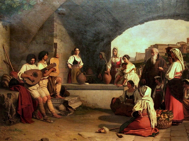 1795-Guillaume Bodinier - Suonatori di liuto (1834)